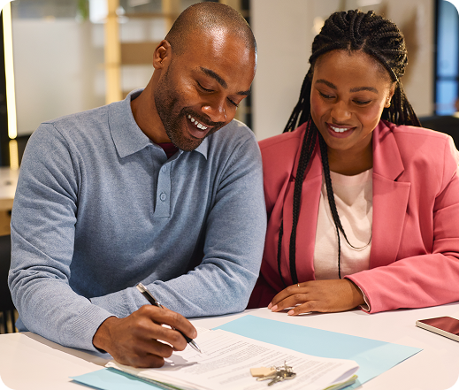 Real estate contract signing
